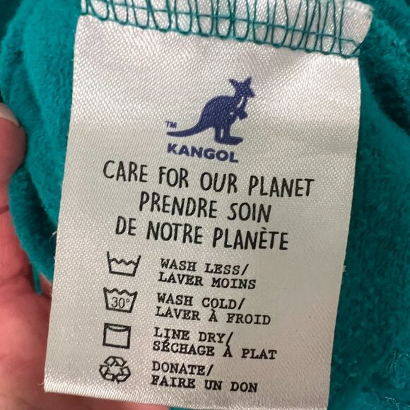 Vintage KANGOL Born British Recycled Fabric Teal Sweatpants | Size Large - Picture 9 of 16